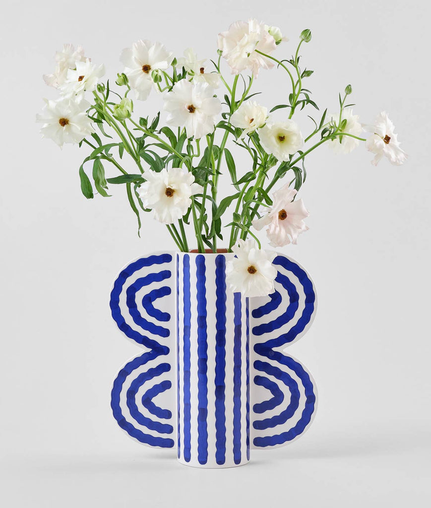 Large Butterfly Vase (Blue) by Wrap