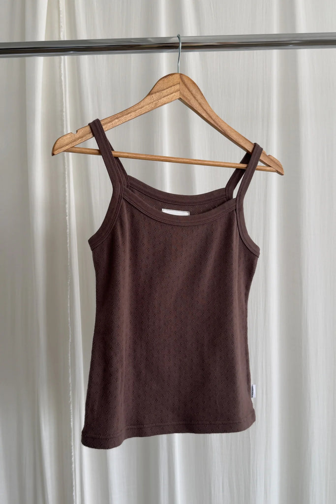 Pointelle Eve Cami (Chocolate) by Le Bon Shoppe