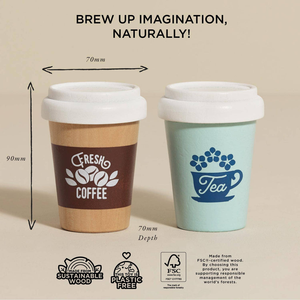 Tea & Coffee Re-Useable Eco Cups by Le Toy Van, Inc.