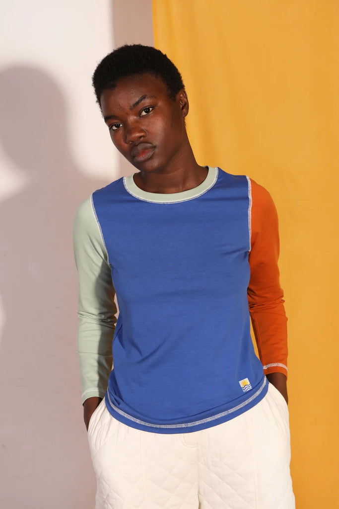 Luca Top (Cobalt Patchwork) by L.F. Markey