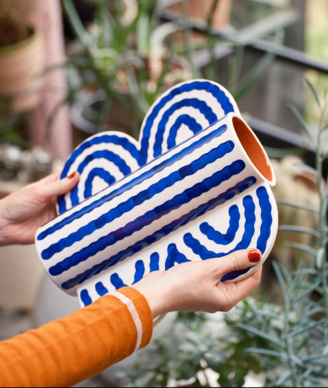 Large Butterfly Vase (Blue) by Wrap