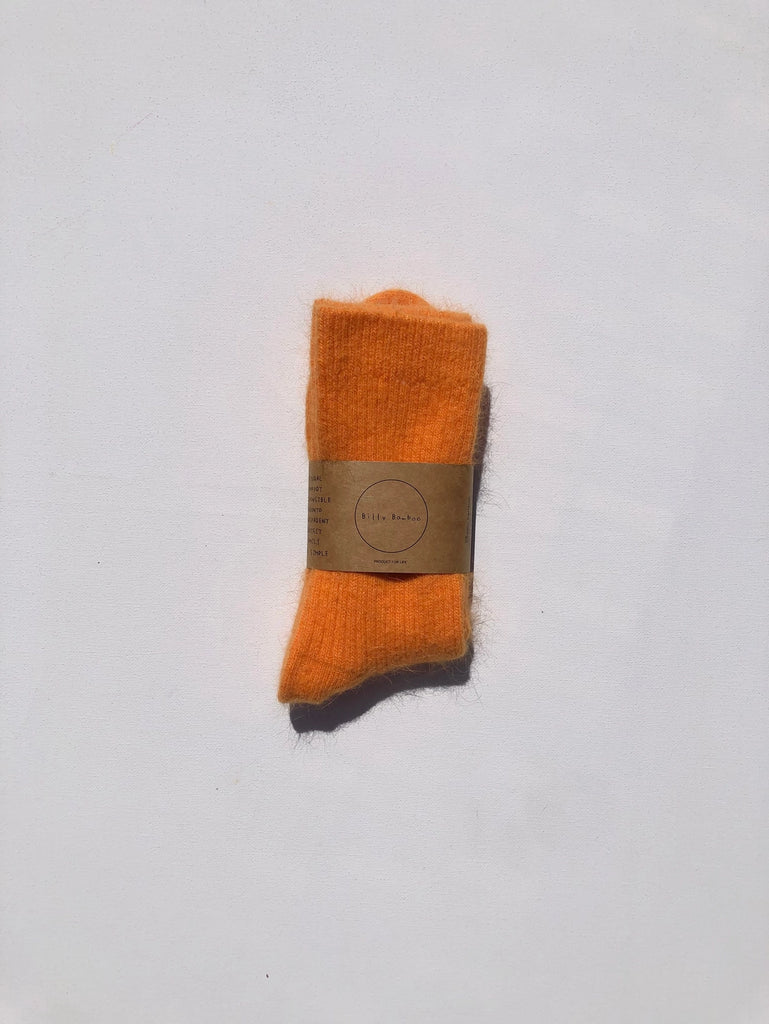 Angora Wool Socks (Orange Sapphire) by Billy Bamboo