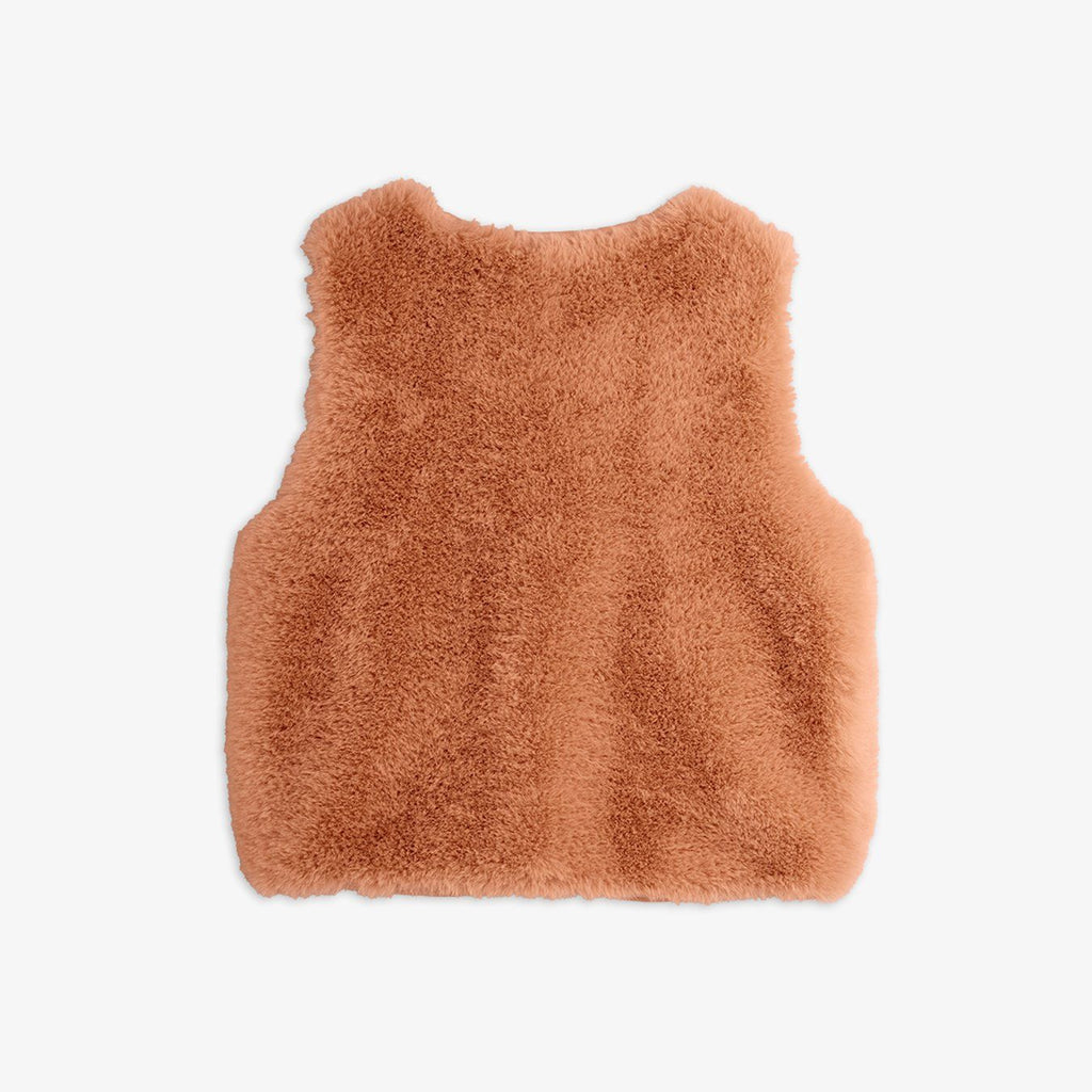 Ritzratz Patch Faux Fur Vest by Mini Rodini