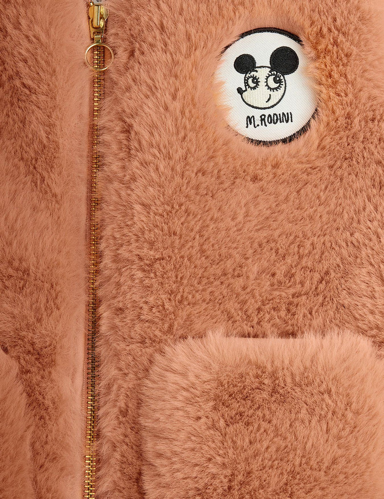 Ritzratz Patch Faux Fur Vest by Mini Rodini