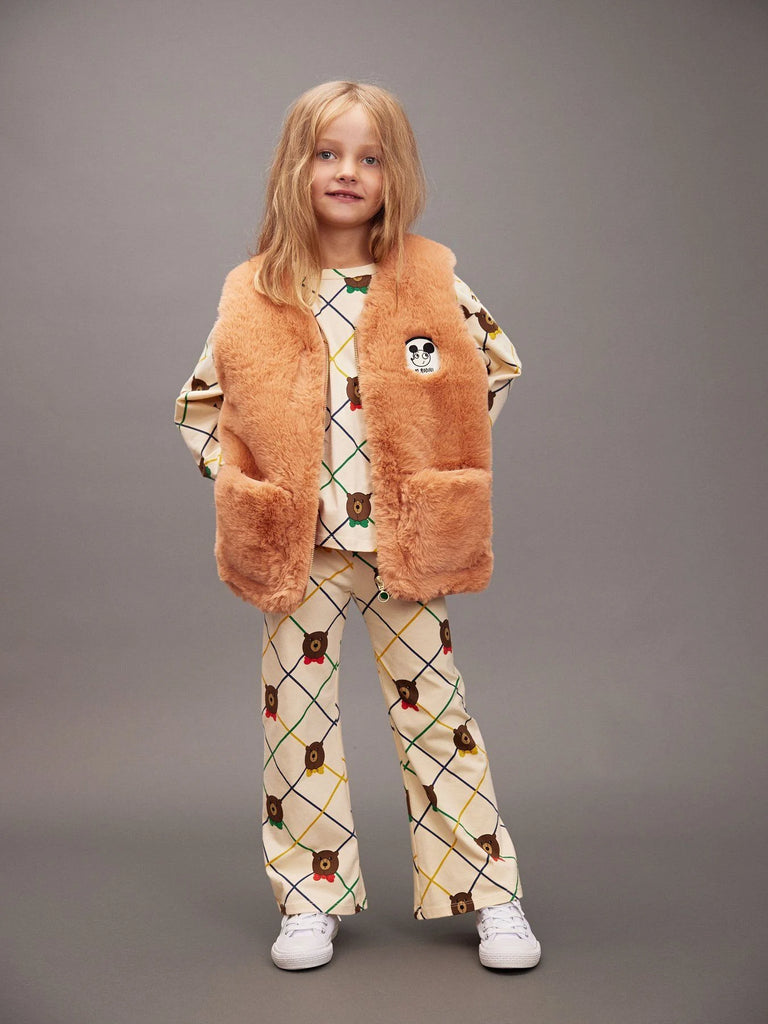 Ritzratz Patch Faux Fur Vest by Mini Rodini