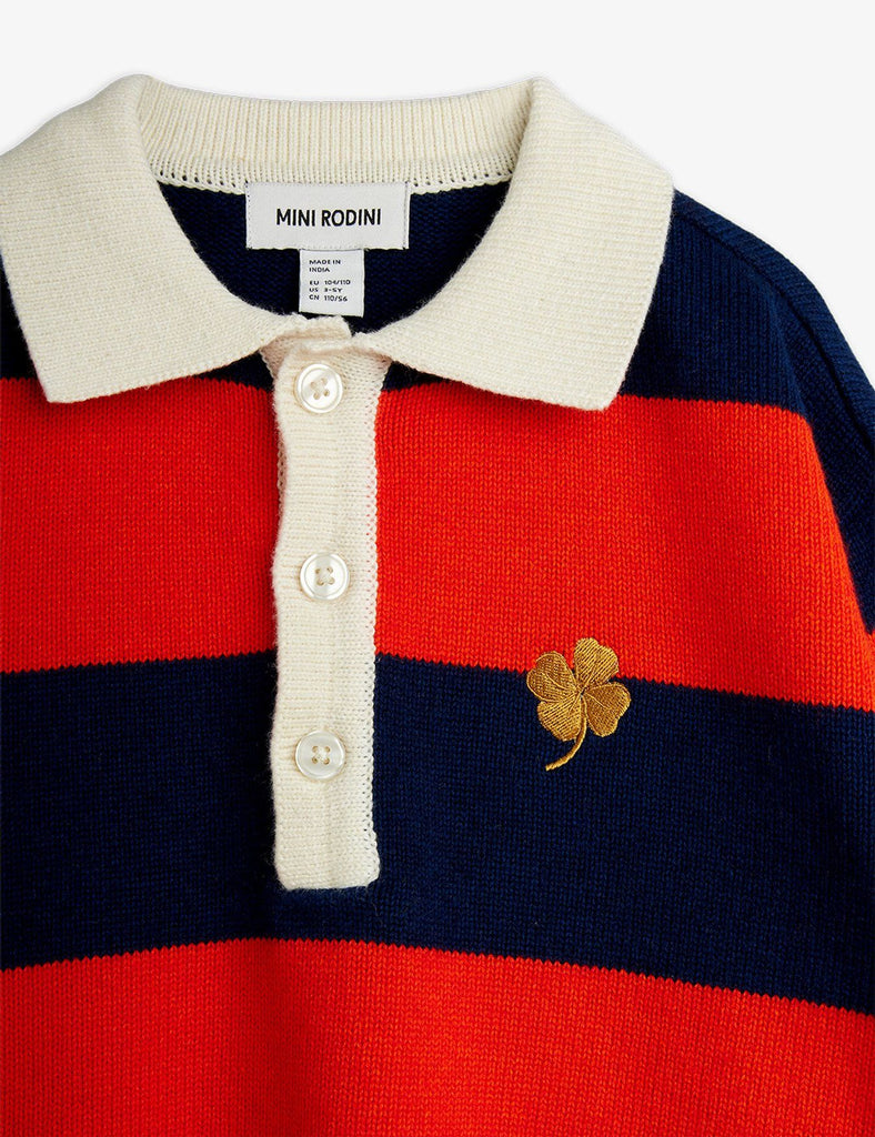 Clover Knitted Rugby Sweater by Mini Rodini