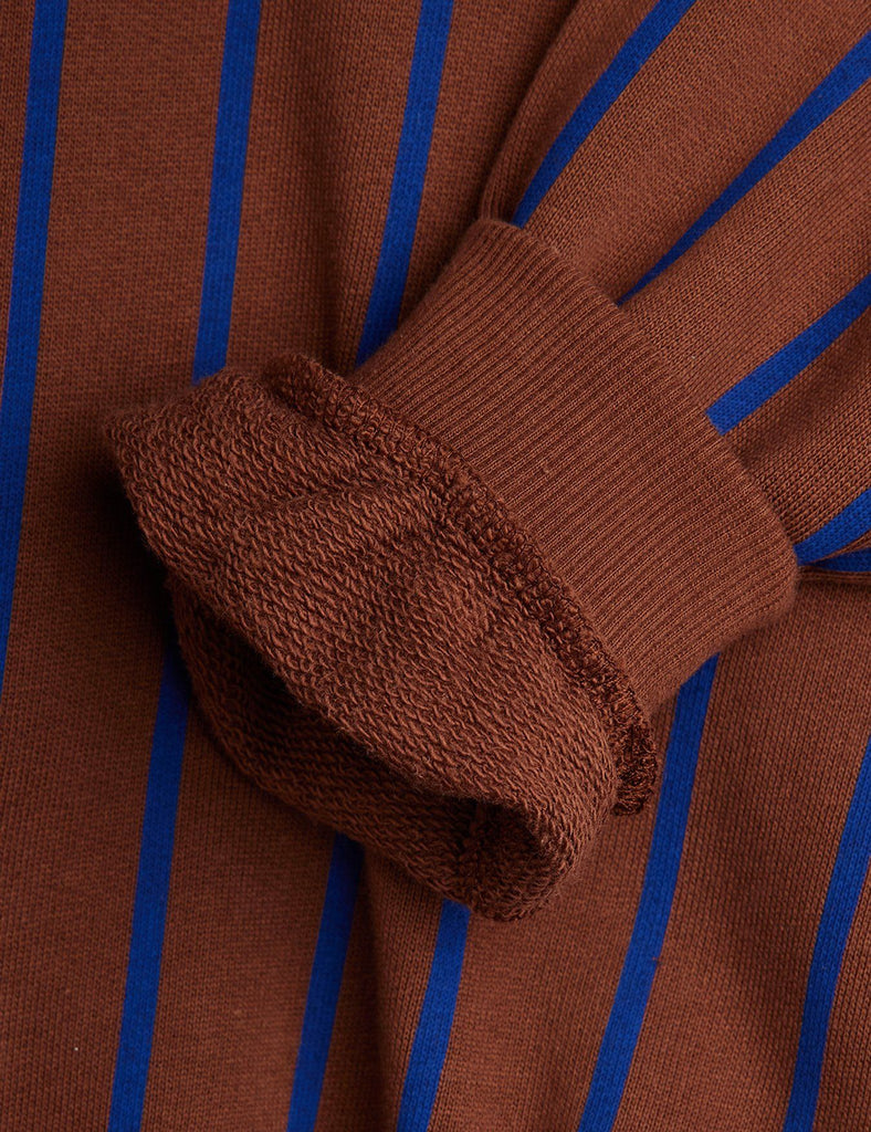Vertical Stripe Sweatshirt (Brown) by Mini Rodini