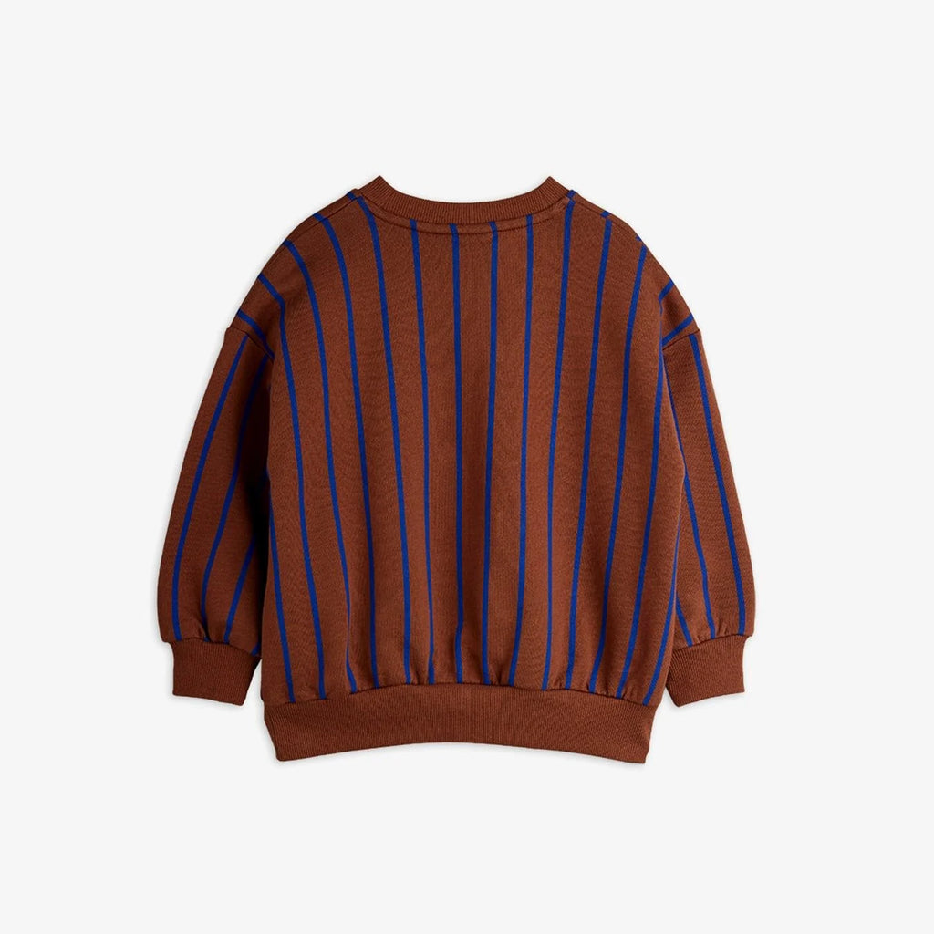 Vertical Stripe Sweatshirt (Brown) by Mini Rodini