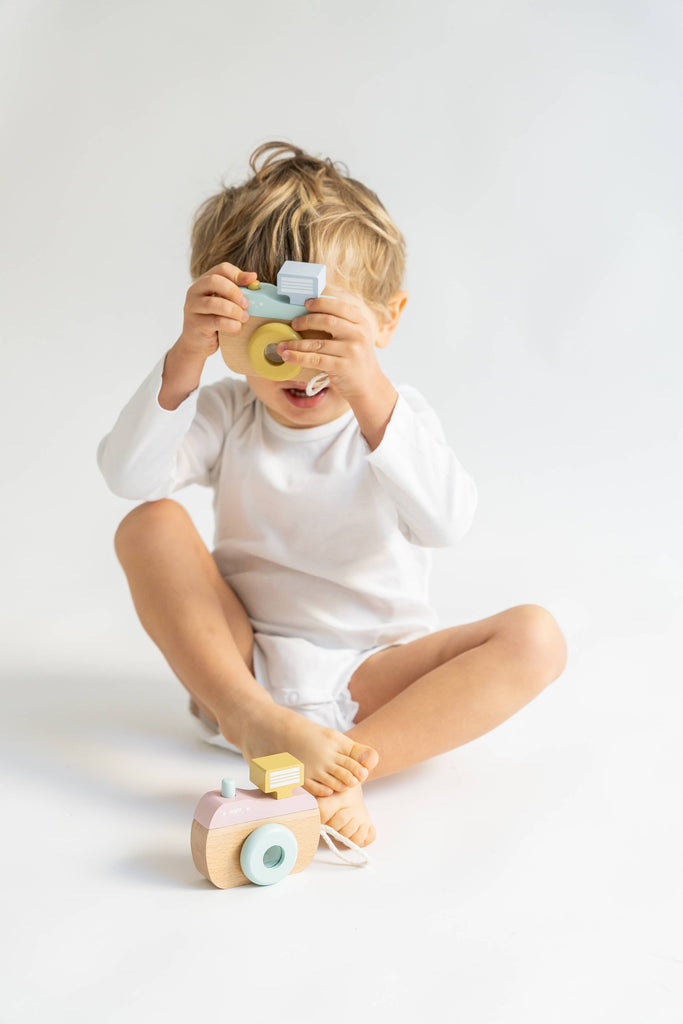 Kaleidoscope Wooden Camera Mint by Saro / Kalencom