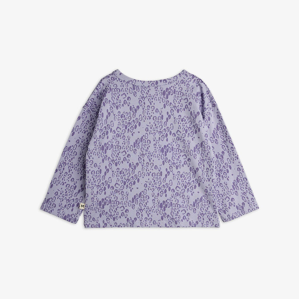 Mini Leopard Long Sleeve Tee (Purple) by Mini Rodini
