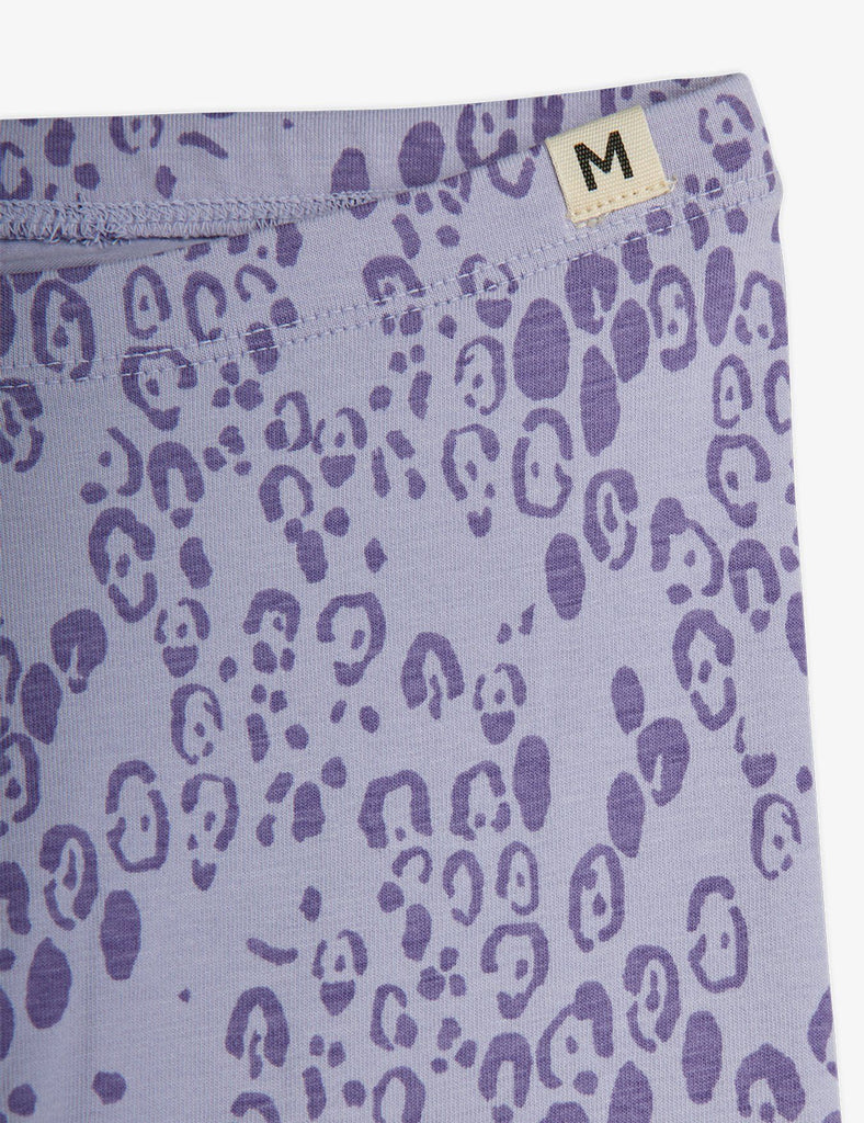 Mini Leopard Leggings (Purple) by Mini Rodini