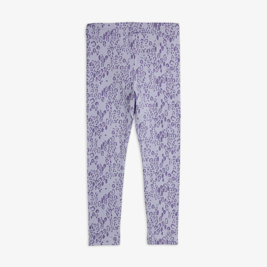 Mini Leopard Leggings (Purple) by Mini Rodini