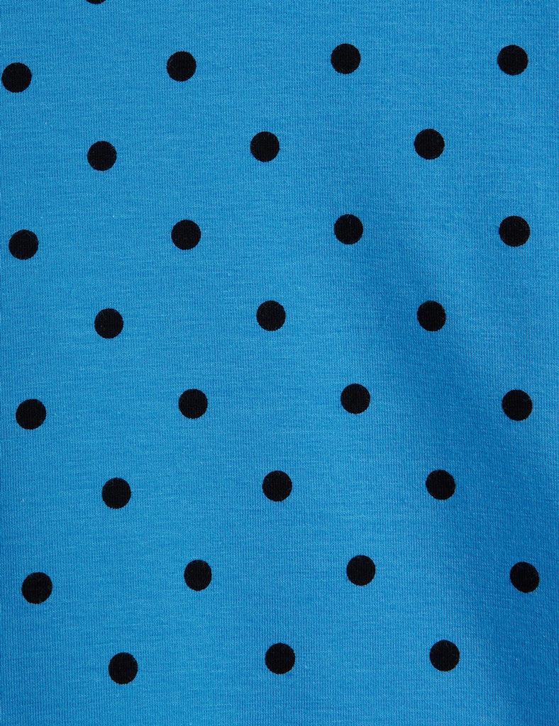 Polka Dots Long Sleeve Tee (Blue) by Mini Rodini