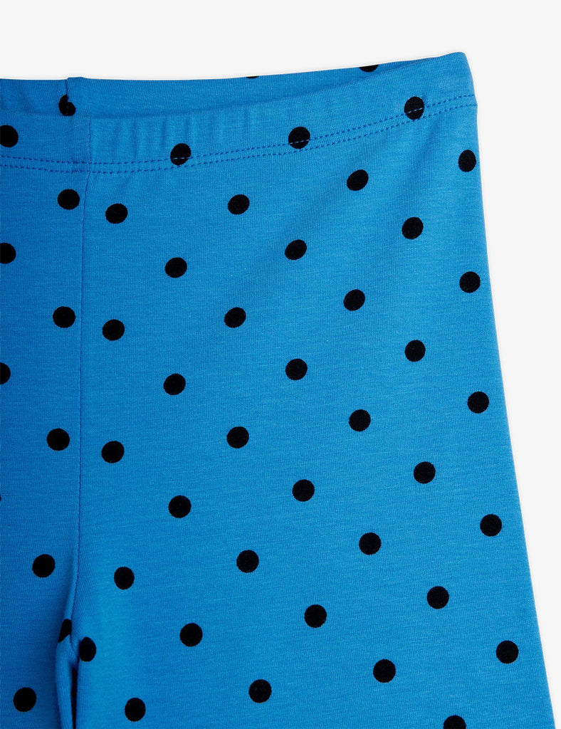 Polka Dots Flared Trousers (Blue) by Mini Rodini