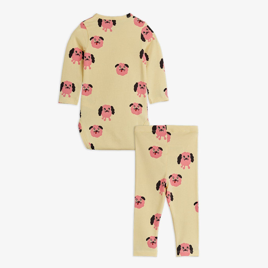 Doggies Baby Set (Yellow) by Mini Rodini