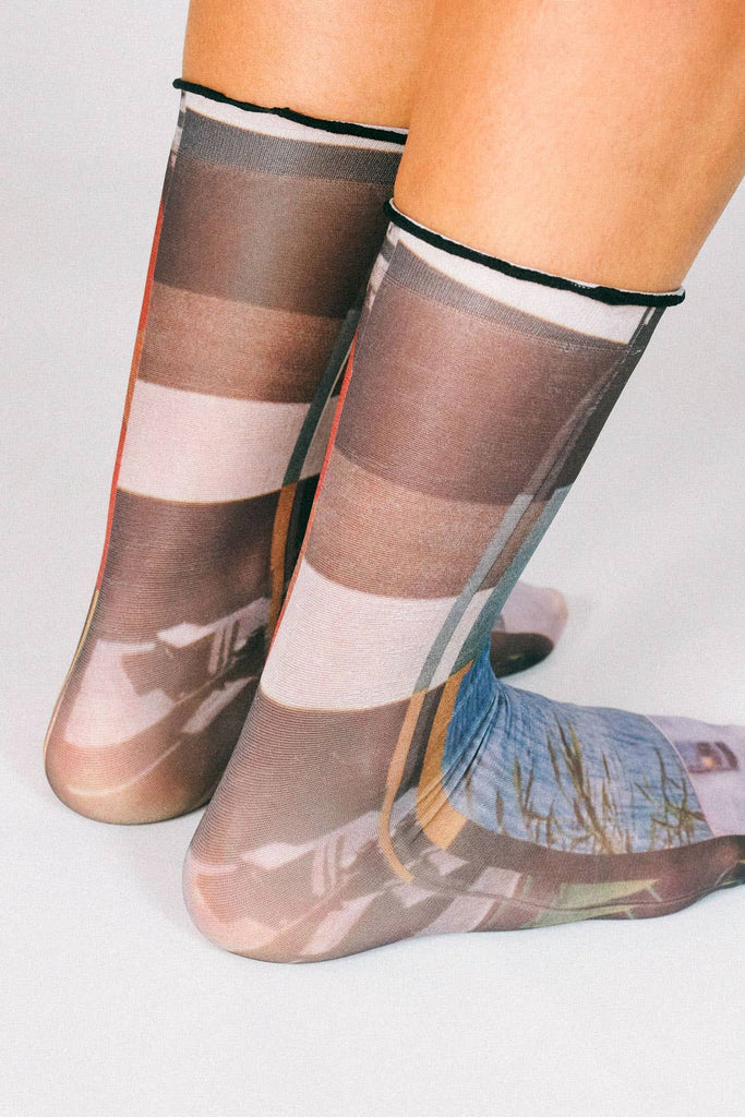 Paper Nylon Ankle Socks by Tailored Union