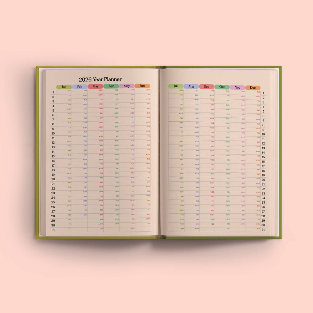 2026 A5 Weekly Diary Planner (Cobalt Starburst) by Good Tuesday
