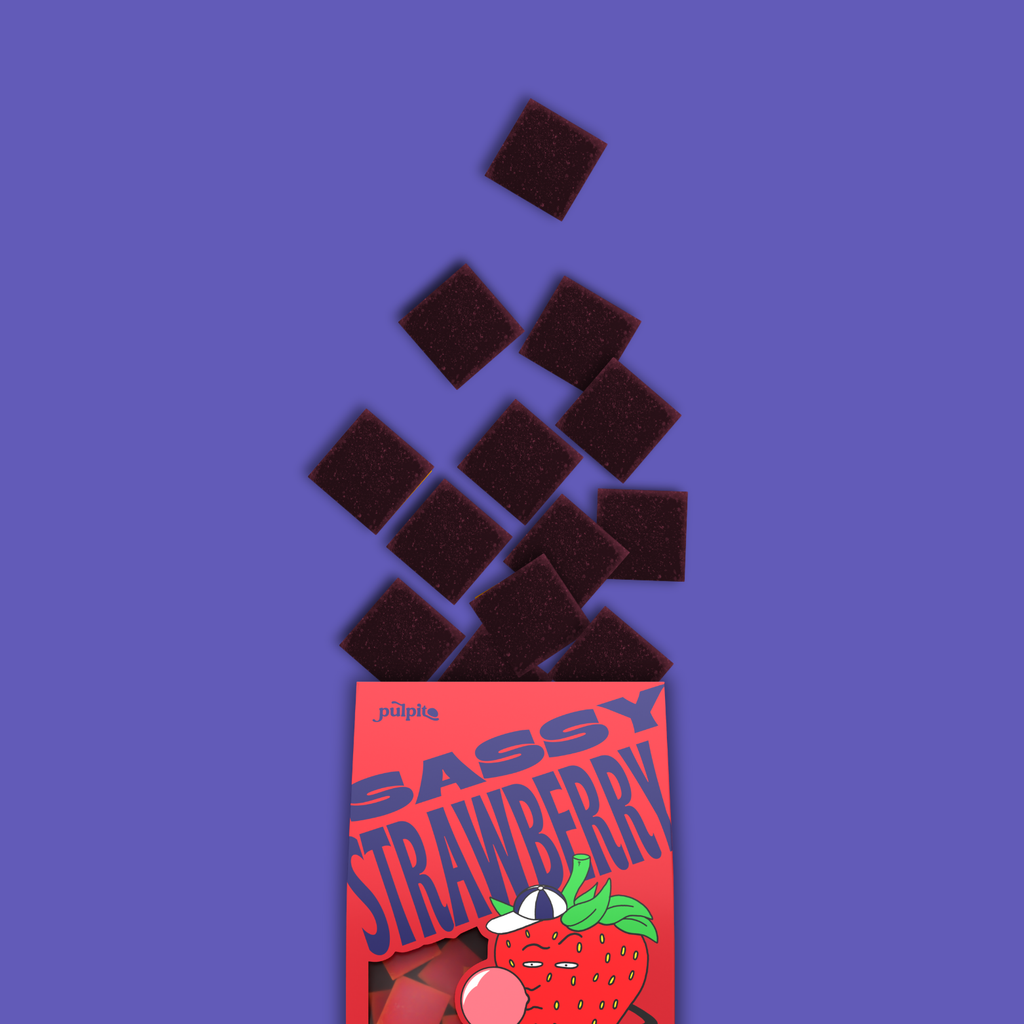 Natural Fruit Snacks (Sassy Strawberry) by Pulpito Fruit Bites