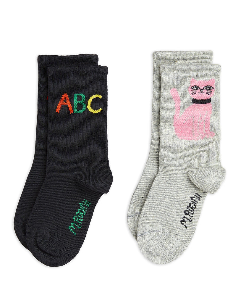 ABC Socks (2-Pack) by Mini Rodini
