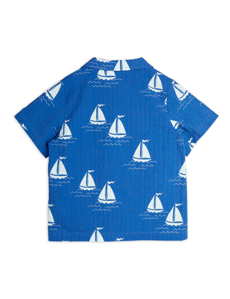 Sailing Boats Woven Shirt by Mini Rodini