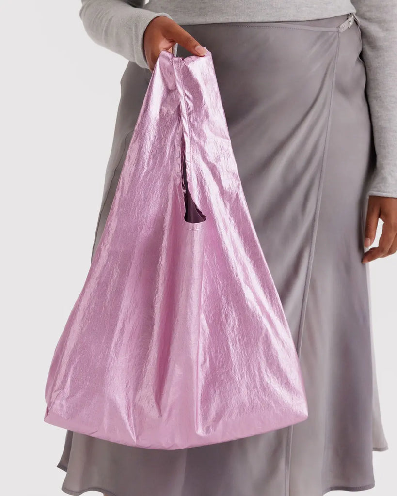 Standard Reusable Tote (Metallic Blush) by Baggu