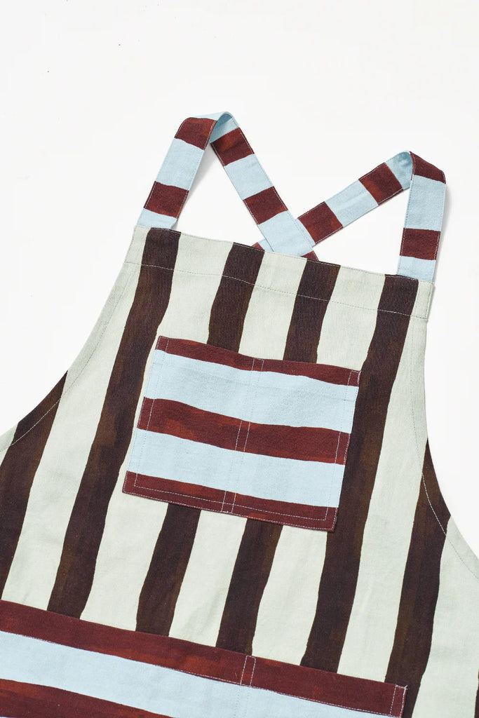 DM Apron (Mixed Stripe) by Damson Madder