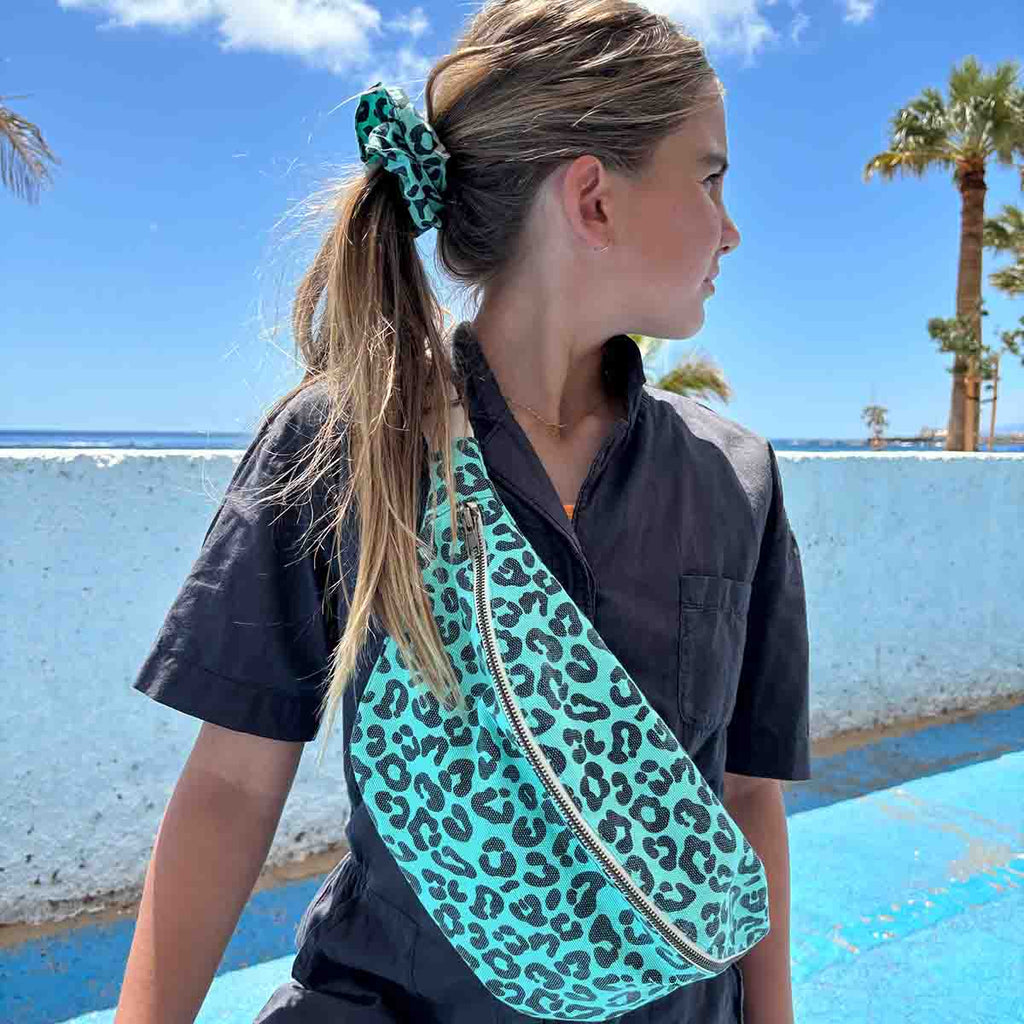 Leopard Scrunchie (Graou Green) by Rose in April