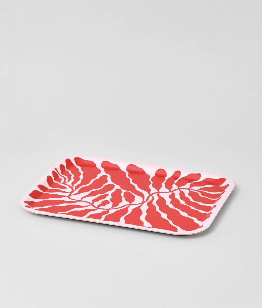 Small Rectangle Birch Serving Tray (Red) by Wrap
