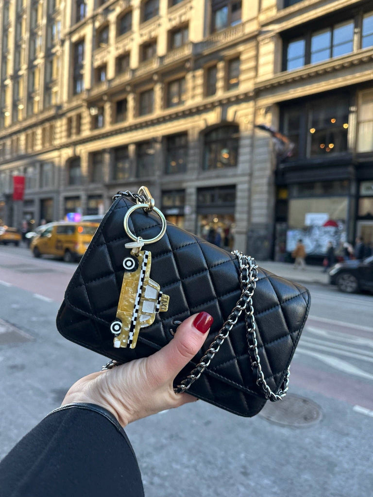 Hand-painted Taxicab Bag Charm & Keychain | Eco-Friendly by Solar Eclipse