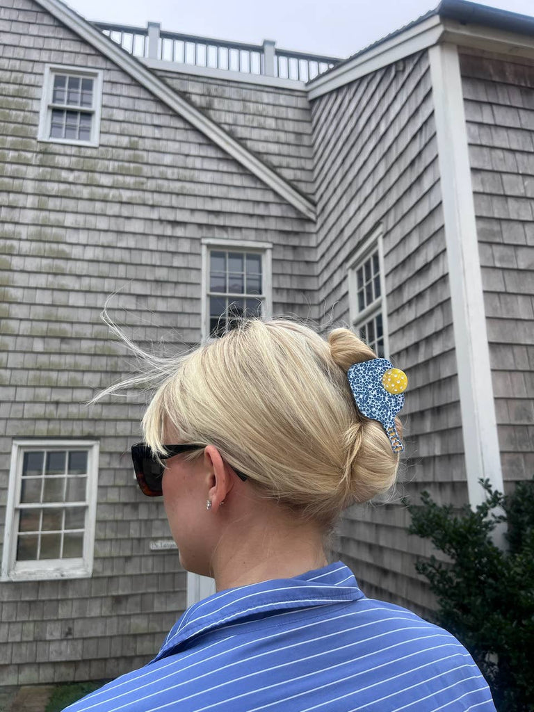 Hand-painted Pickleball Paddle Claw Hair Clip by Solar Eclipse