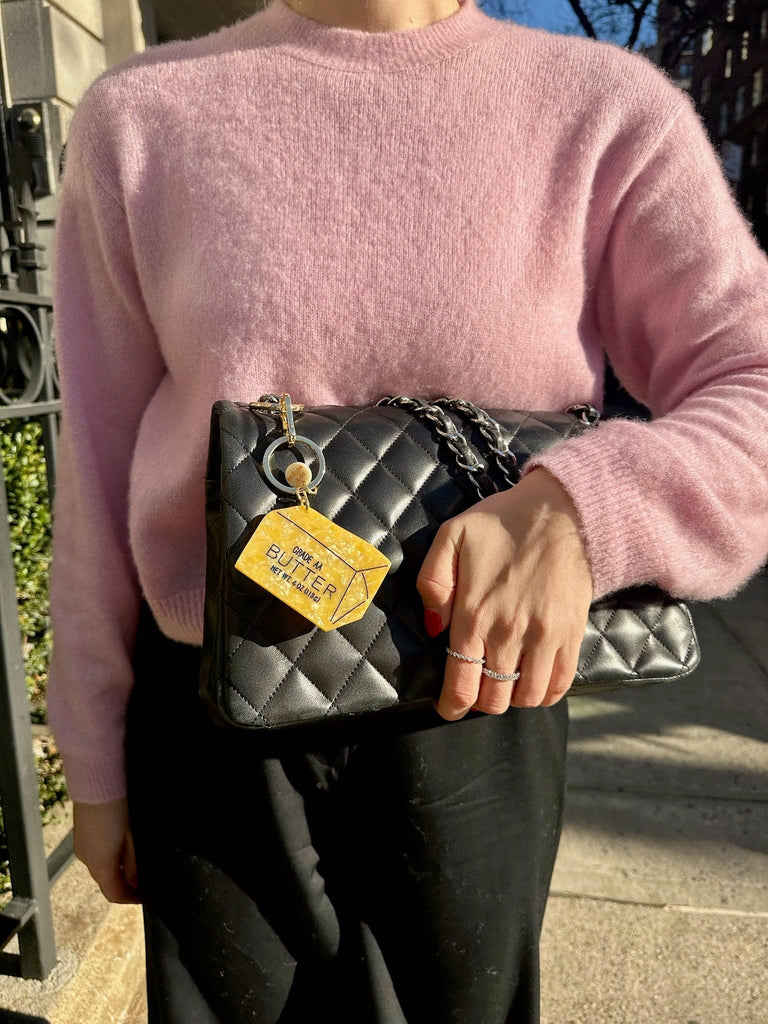 Hand-painted Butter Bag Charm + Keycharm | Eco-Friendly by Solar Eclipse