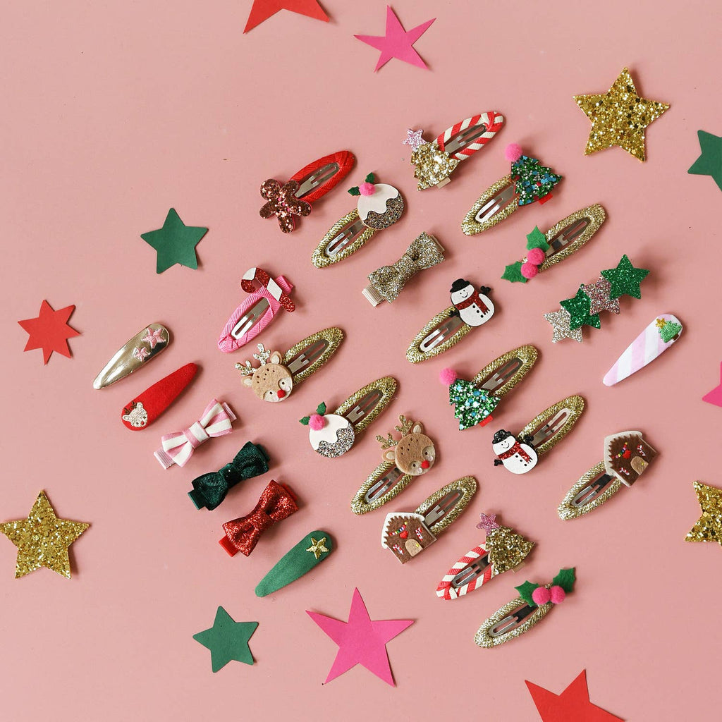 Stripy Christmas Tree Clips by Rockahula Kids US