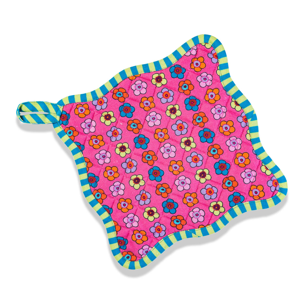 Pot Holder & Oven Mitt (Pink) by Furbish Studio