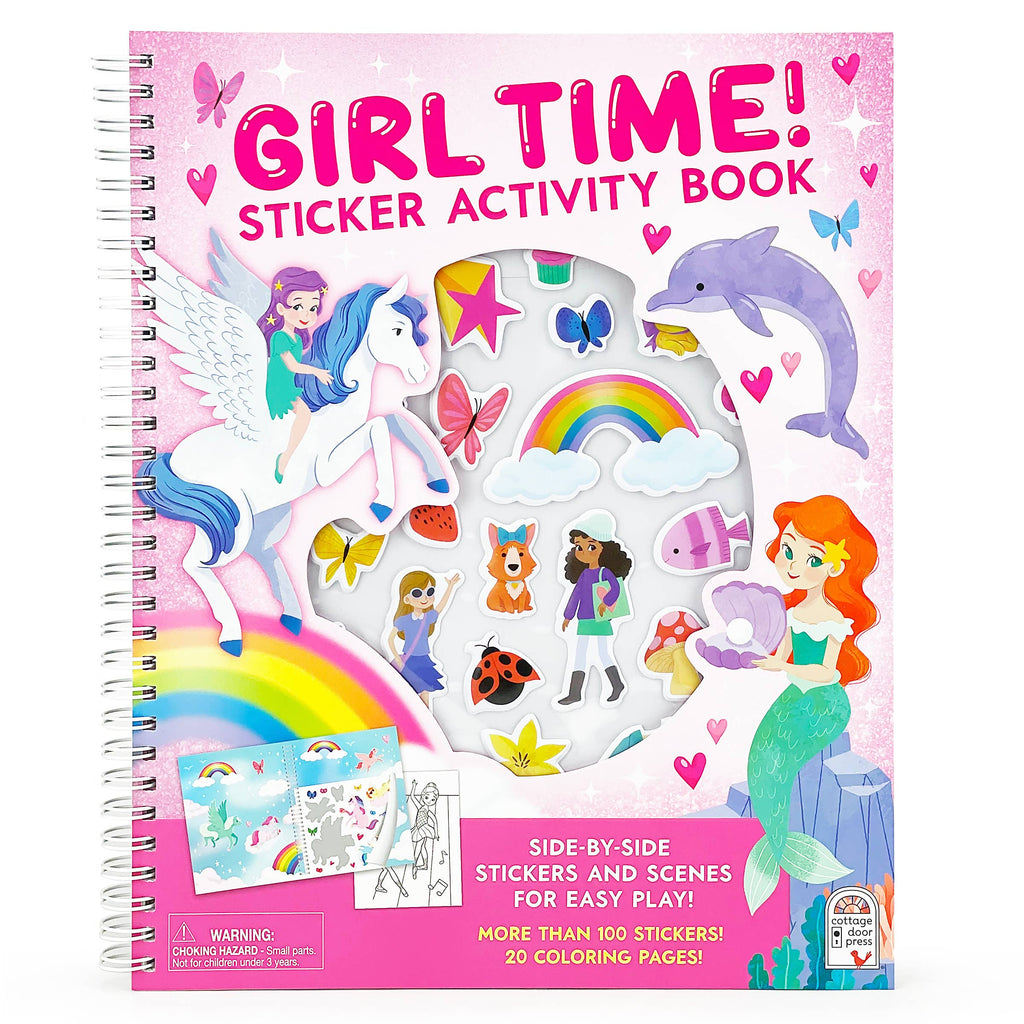 Girl Time! Sticker & Coloring Activity Book by Tinies Books