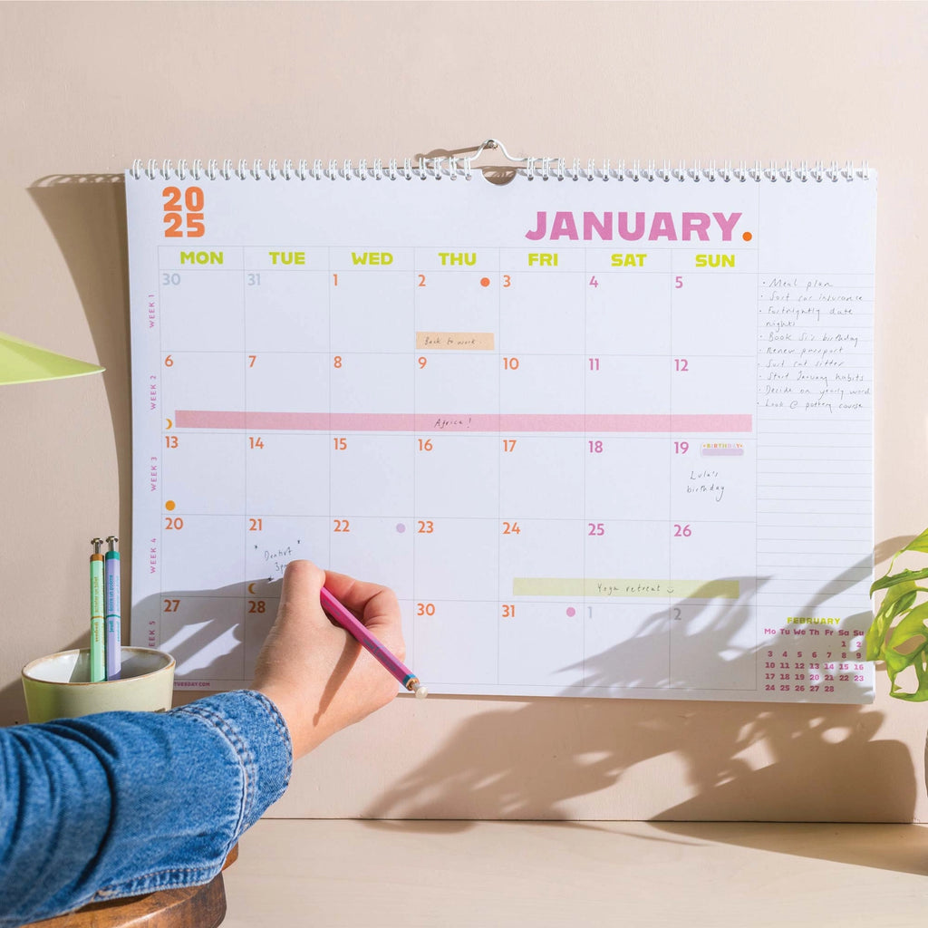 2025 Large Calendar (Color Pop) by Good Tuesday