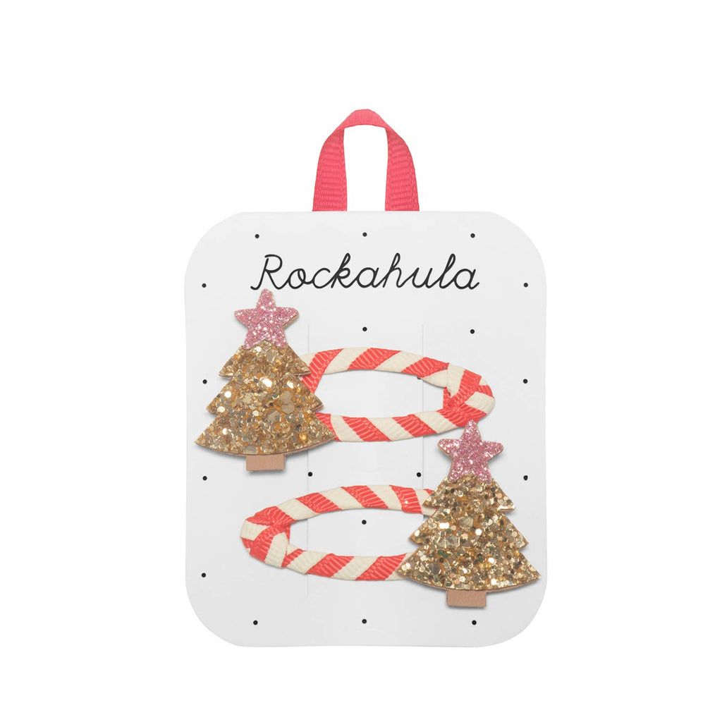 Stripy Christmas Tree Clips by Rockahula Kids US