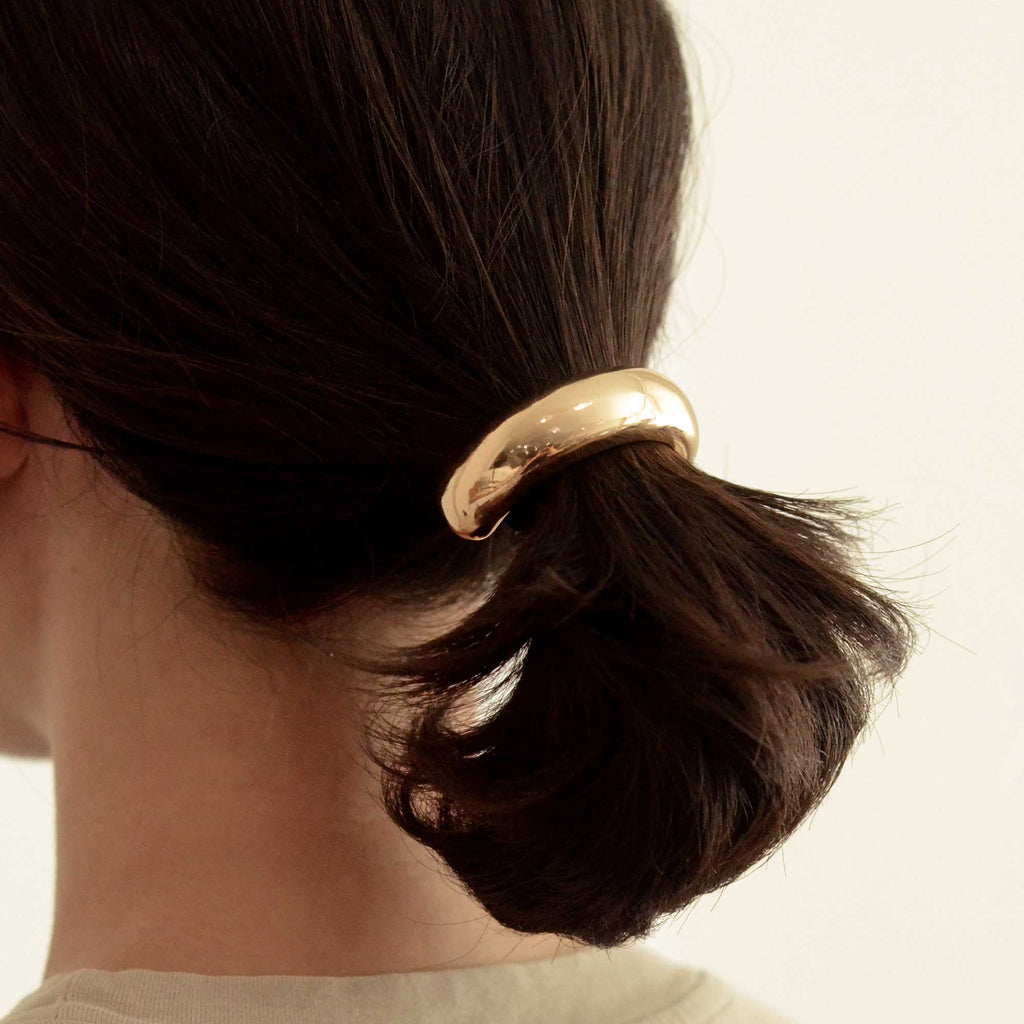 Wide Metal Cuff Hair Tie (Gold) by nar'sha