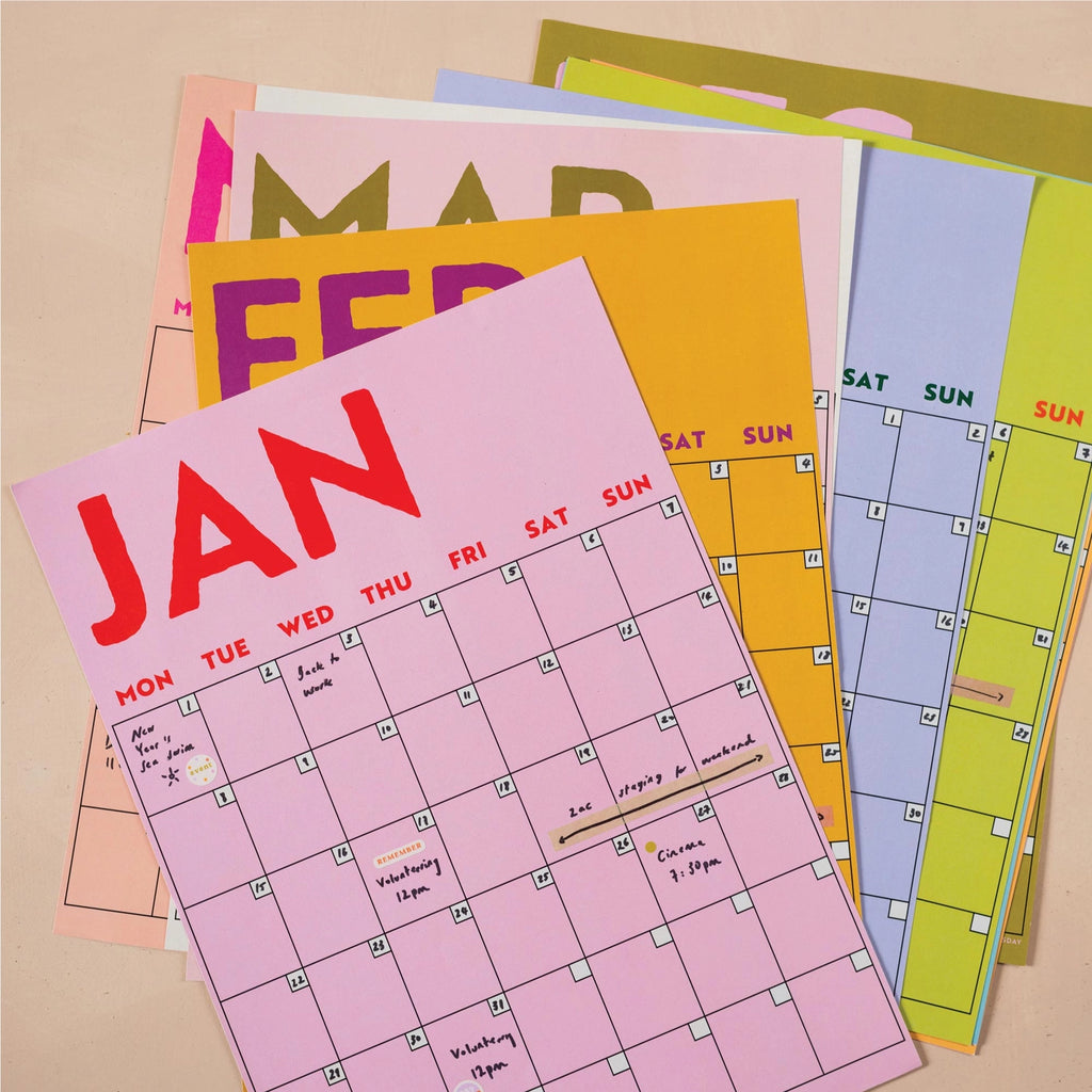 Montly Undated Wall Planner by Good Tuesday