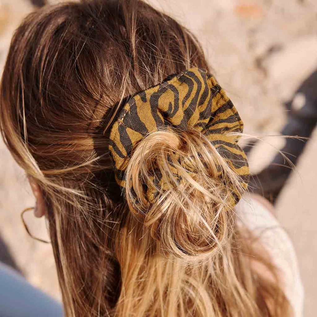 Zebra Scrunchie (Tapenade) by Rose in April