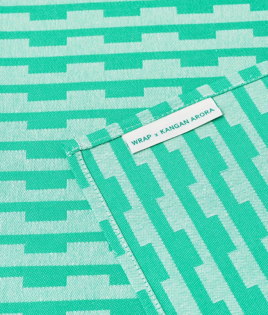 Stripes Napkin Set (Turquoise/Natural) by Wrap