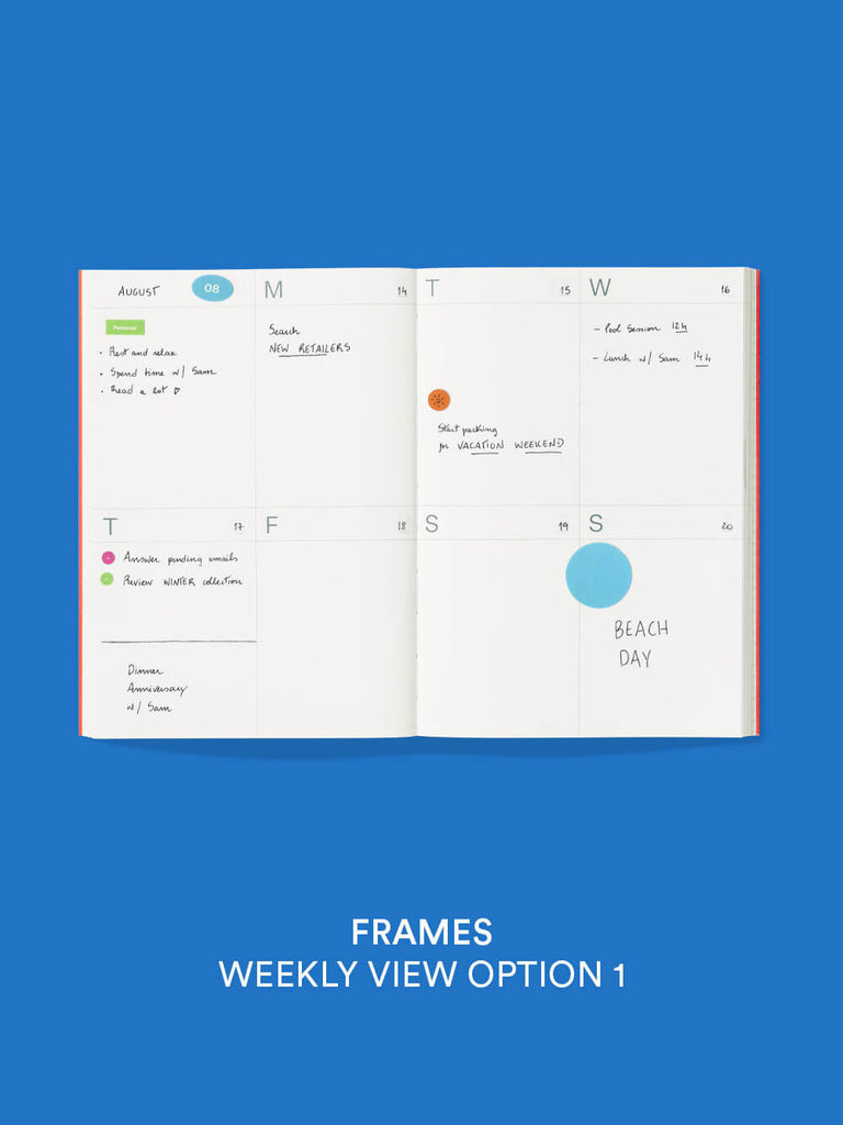 Undated Frames Planner (Electric Blue) by The Yo Store