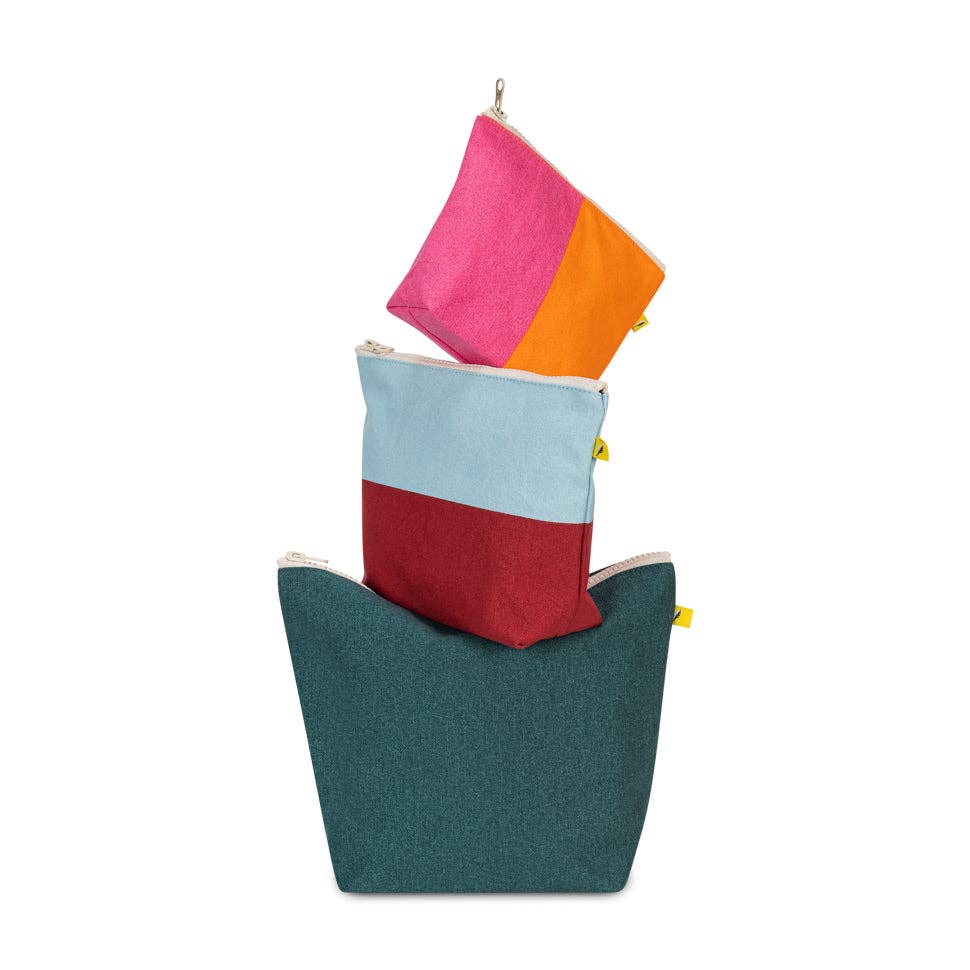Zip Pouch Set (Two Tone) by Fluf