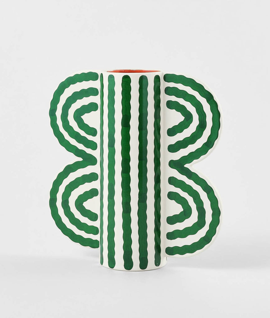Large Butterfly Vase (Green) by Wrap