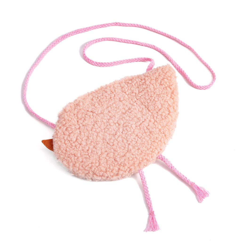 Bird Chick Plush Crossbody Purse (Light Pink) by Peppercorn Kids