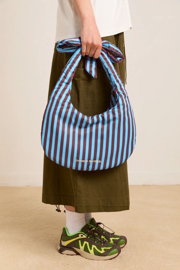 Minimal Quinn Bag (Choc Stripe) by Damson Madder