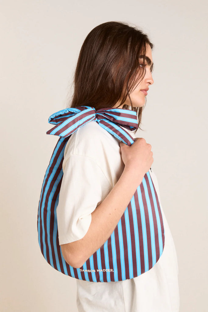 Minimal Quinn Bag (Choc Stripe) by Damson Madder