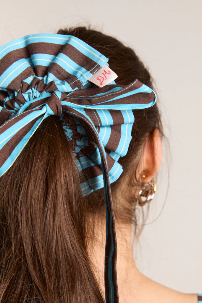 Garter Bun Wrap (Choc Stripe) by Damson Madder