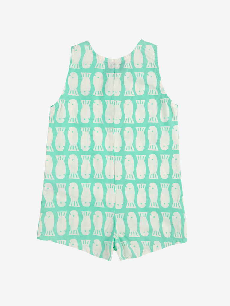 Lucky Fish Woven Playsuit (Baby) by Bobo Choses