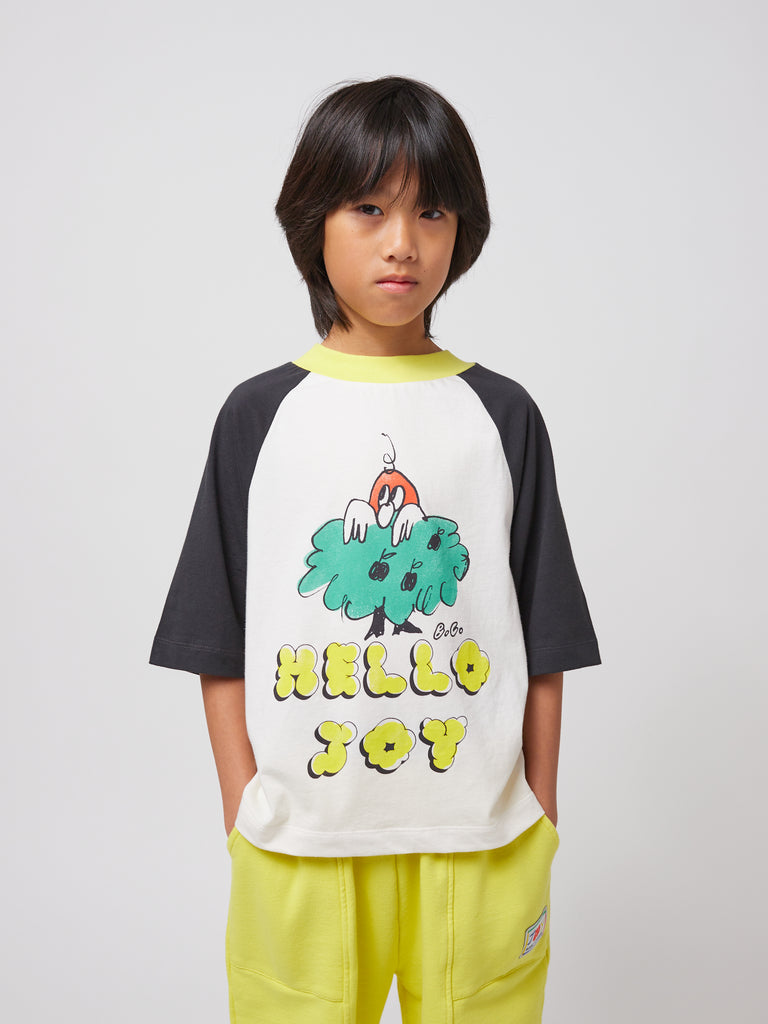 Hello Joy Ranglan Sleeve Tee (Kids) by Bobo Choses