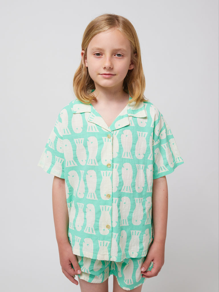 Lucky Fish Woven Shirt (Kids) by Bobo Choses